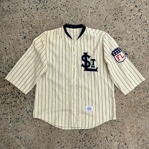 VTG RARE Baseball Jersey St. Louis Terriers EBBETS FIELD FLANNELS 1914 USA SZ L